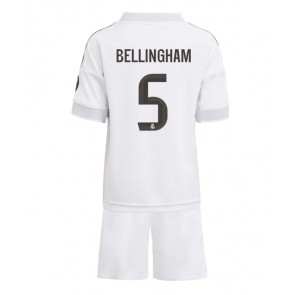 Real Madrid Jude Bellingham #5 Hjemmebanetrøje Børn 2025-26 Kortærmet (+ Korte bukser)